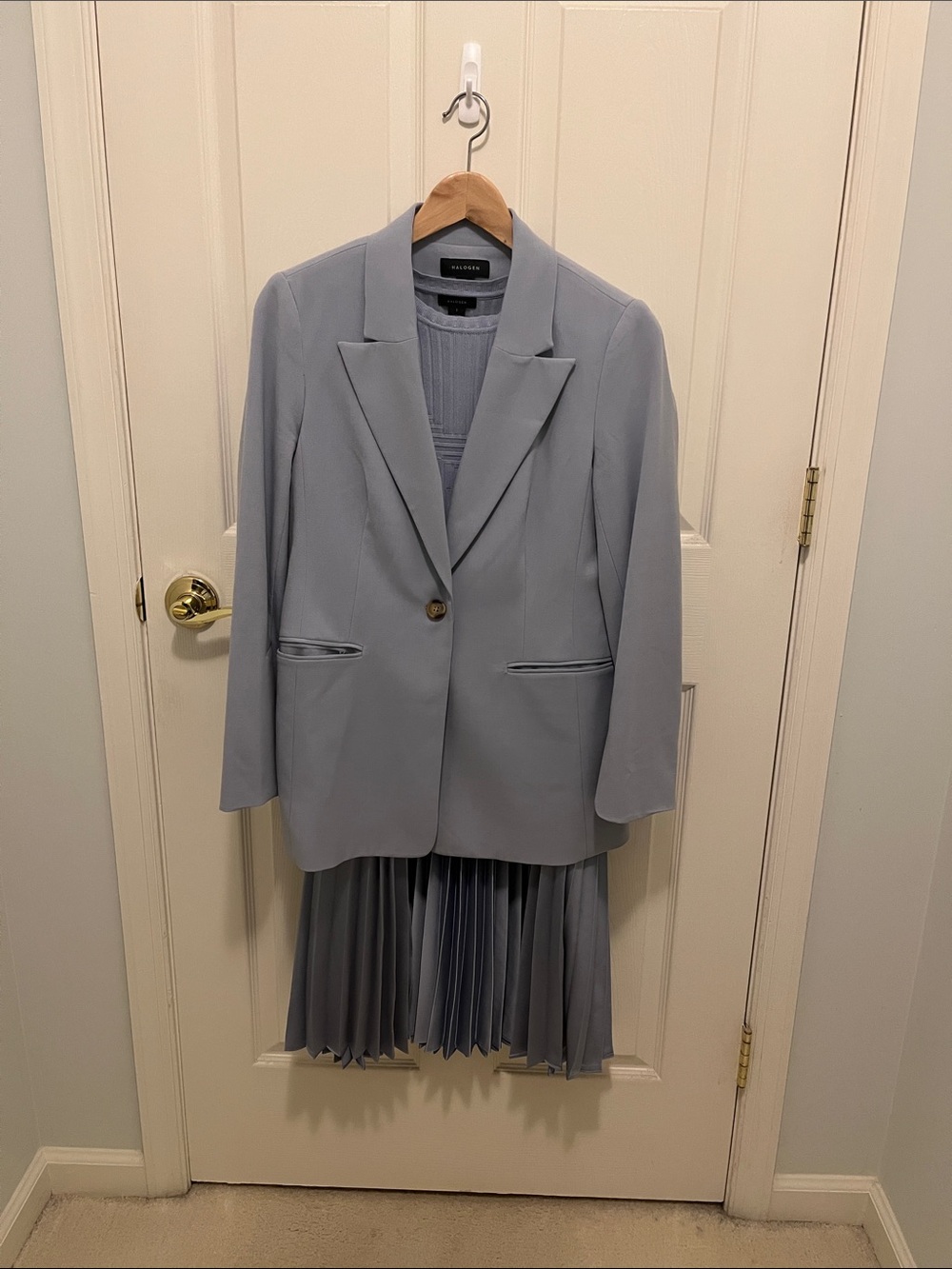 Nordstrom Pale Blue Single-Button Blazer